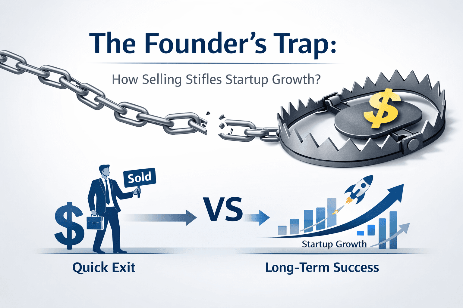 The Founder's Trap: How selling stifles Startup Growth?